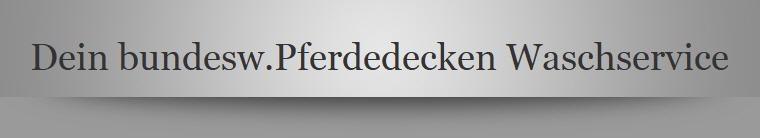 Dein bundesw.Pferdedecken Waschservice
